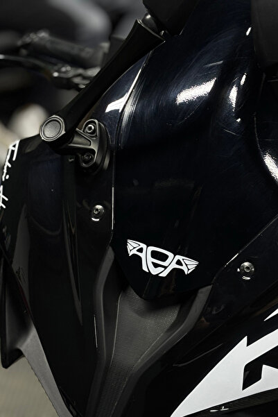 Banxtre Motosiklet ve Kask için AEA Anısına Beyaz Renk Sticker Etiket