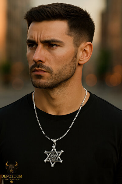 depozoom Erkek Çelik Zincir VE Kolye Ucu - Paslanmaz 316L Çelik Aksesuar