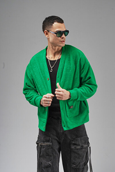 Butik Trend Biz Oversized Pattern Men's Cardigan