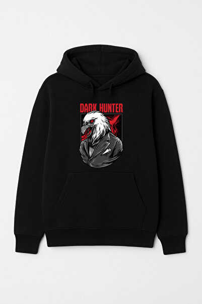 CALKARCOLLECTION سويت شيرت (هودي) دارك هنتر بيرد للجنسين بغطاء رأس