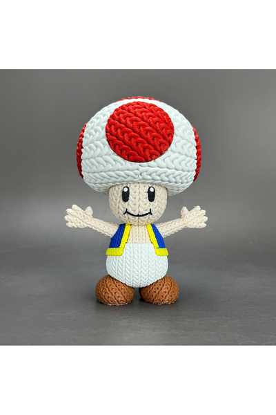 Fud3D تمثال سوبر ماريو تود بمظهر محبوك 18 سم