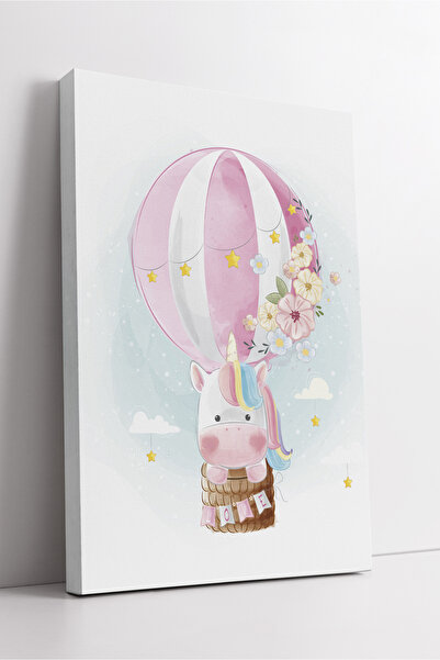 KOSS Dijital Пастелен горещ въздушен балон и дъга грива еднорог рисунка детск...