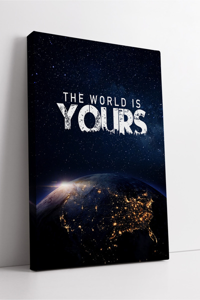KOSS Dijital Το κόσμο είναι σου Γραπτή ζωγραφική σε καμβά με θέα στο διάστημα...