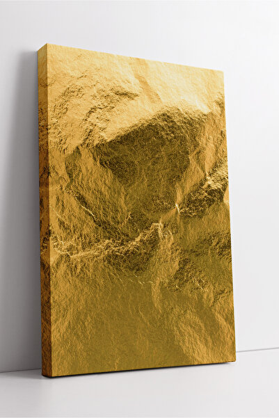 KOSS Dijital Pictură modernă abstractă pe pânză de culoare aurie, birou de lu...