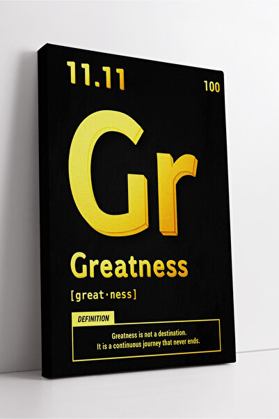 KOSS Dijital Tipografie Greatness Gold Stil element chimic Negru Premium Mini...