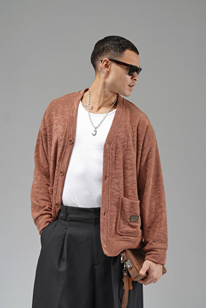 Butik Trend Biz Oversized Pattern Men's Cardigan