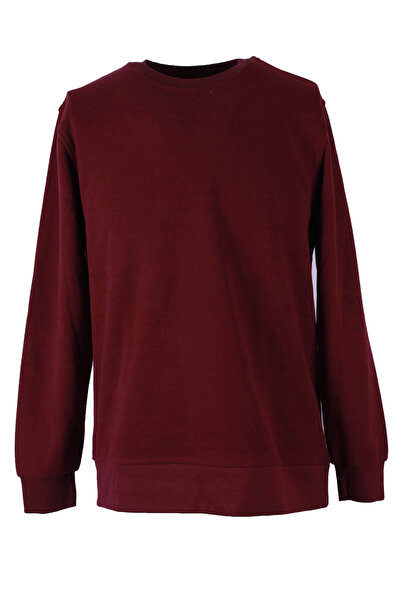 trender 0 Collar Burgundy Men's Sweater 5053