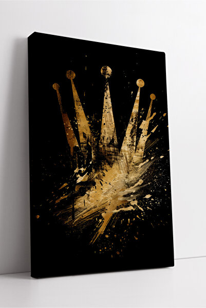 KOSS Dijital Pictură modernă pe pânză cu model de coroană abstractă de culoar...