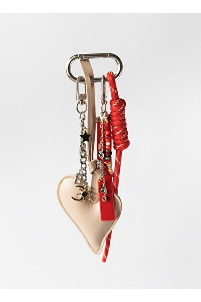 CULTE Le Cœur Assemblé —Pudra Pembe Kalp Charm Seti - Çanta Süsü- Çanta Charmı