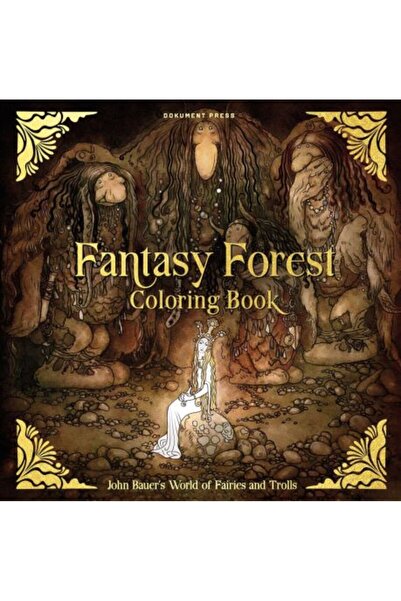 Dokument Press Fantasy Forest Coloring Book: John Bauer's World of Fairies and Trolls