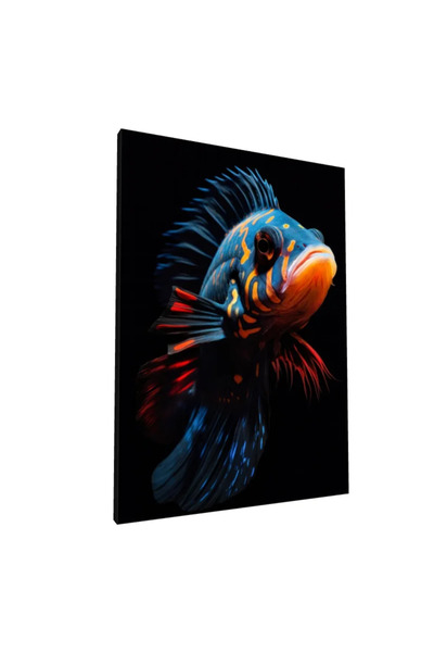 PozaTablou Pictură pe pânză - Pești exotici în culori vibrante (50x70 cm)