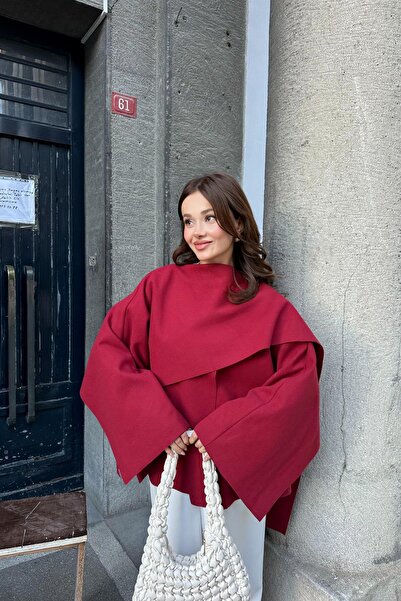 mylove Shıl Şal Yaka Ceket Bordo