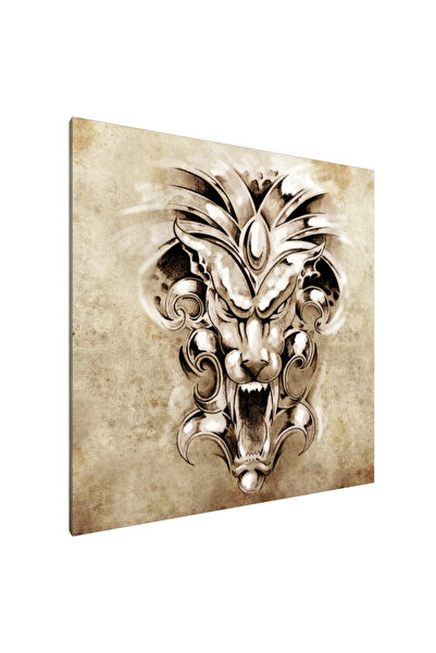 PozaTablou Tablou pe pânză - Gardianul de Fier (Leu), 70x70 cm