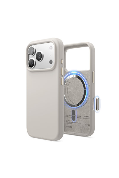 Elago 17 Pro 6.3 Manyetik Silikon Uyumlu Kılıf – MagSafe Uyumlu Premium Yumuş...