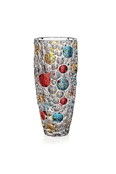 BOHEMİA CRYSTAL Vază de sticlă Crystal Bohemia Lisabona H35 cm multicoloră