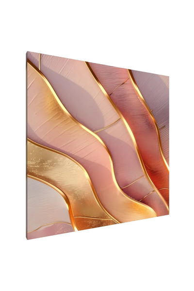 PozaTablou Pictură pe pânză: Valuri aurii ale seninătății (4) 80x80 cm