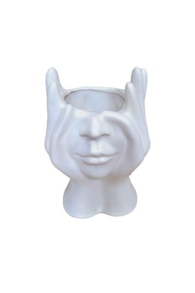 Global-Store Hand-shaped Planter Holder Statue Global Store, White