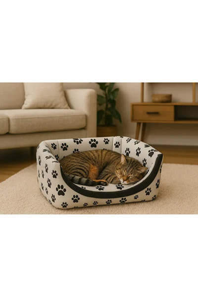 CKV CENTER SARI RENK 3 Fonksiyonlu Kedi & Köpek Yatağı 40x40x40CM