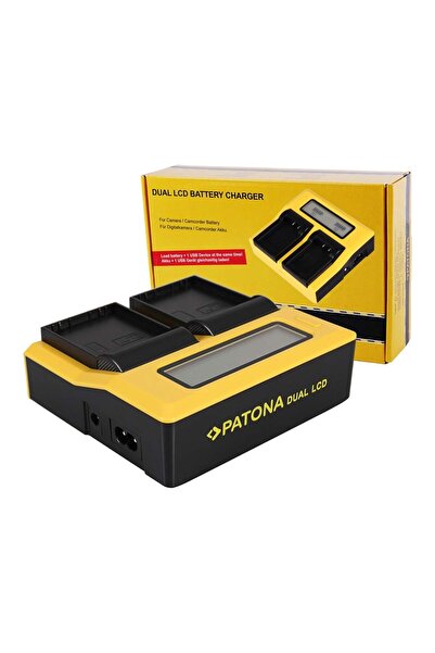 Patona Încărcător USB LCD dual pentru Olympus BLH-1 OM-D EM-1 Mark 2 EM-1 Mar...