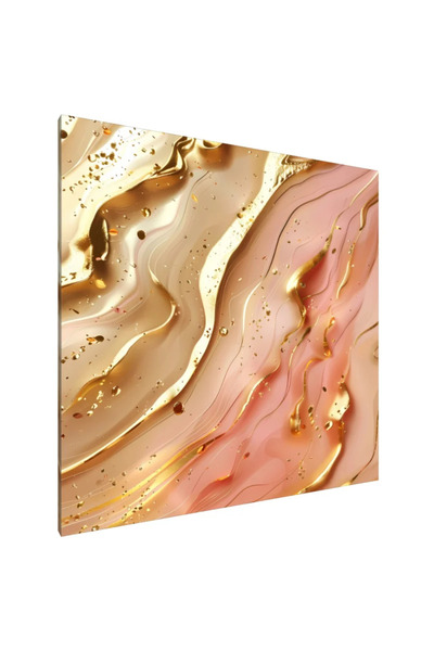 PozaTablou Pictură pe pânză - Valuri aurii ale visului 80x80 cm