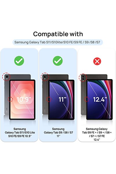 OSG Samsung Galaxy Tab S7/S8/S9/S9Fe/S10Fe/S10Lite/S11 Compatible Tempered Screen Protector