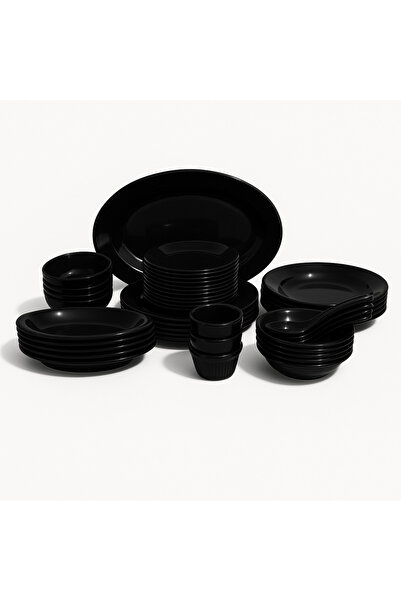 QUALITY MARK Melamine Dinner Set - 55 Pieces, High-Quality Modern Durable Design