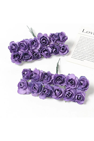 Fiyonks Atölye Decorative Paper Rose, One Bundle of Small Size, Decorative Paper Rose, Tulle Decoration, Bohça Decoration
