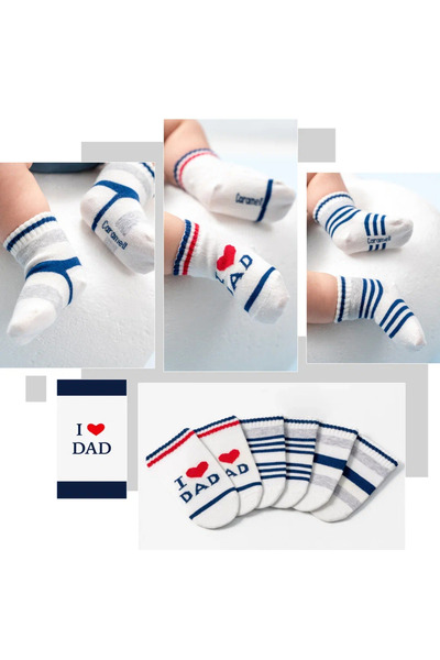 Caramell 3-Piece Sock Set Navy Blue