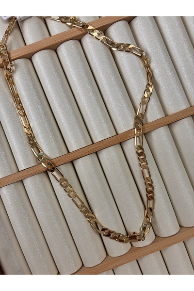 ARİ TAKI Vintage Thick Gold Steel Necklace