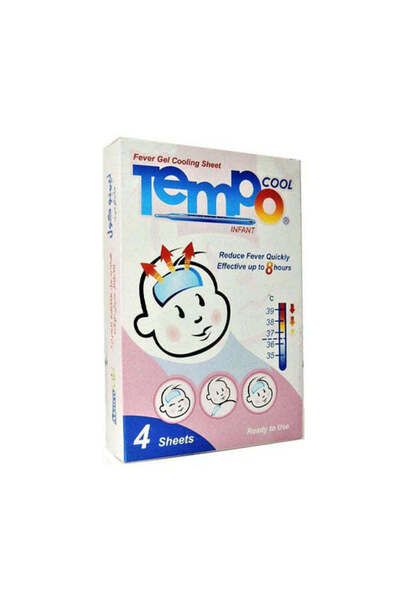 Tempo cool Gel Fever Pads for Newborns - 4 Pieces