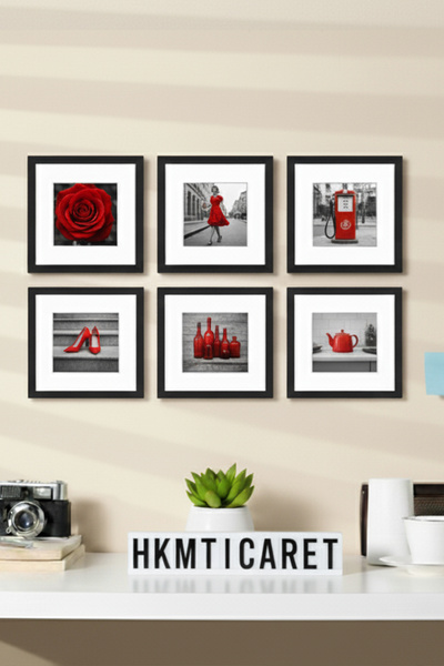 Verda Çerçeve 9Lu Pvc Camlı Sök Tak Çerçeve Siyah