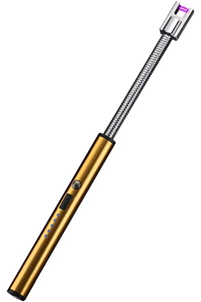 Other Electric Arc Plasma Lighter Flameless Windproof USB Rechargeable (Gold)