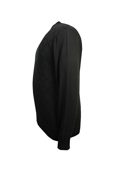 tambattal Plus Size Half Fisherman Pattern Knitwear Sweater