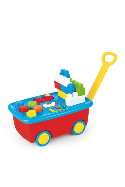 Dolu Mobile Educational Center with Constructive Activities for Babies - My First Jumbo Blocks Trolley