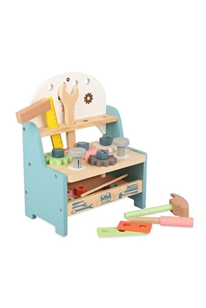 AURALIV Bancă de scule mini Montessori din lemn, scule incluse, lemn, 3 ani