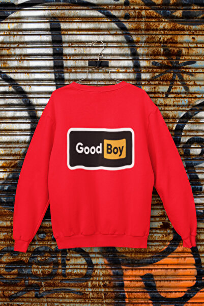 MG سويت شيرت GOOD BOY مطبوع من القطن بأكمام طويلة وثلاثة خيوط SHA مبطن بالصوف...