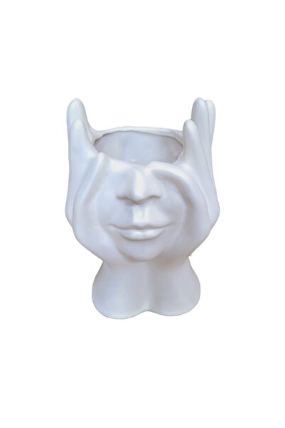 Global-Store Hand-shaped Planter Holder Statue Global Store, White