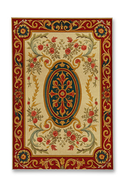 Rugs Modern Halı MOSSO Μπεζ Θεματικό Χαλί με Παραδοσιακά Μοτίβα και Υφαντή Βά...