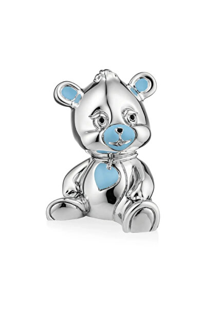Moda Argenti Decoration 10x12.5 Blue Bear Piggy Bank