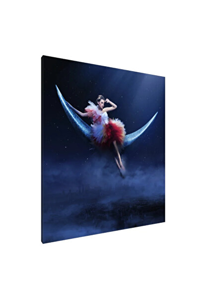 PozaTablou Pictură pe pânză: Peisaj de vis sub lumina lunii 20x20 cm