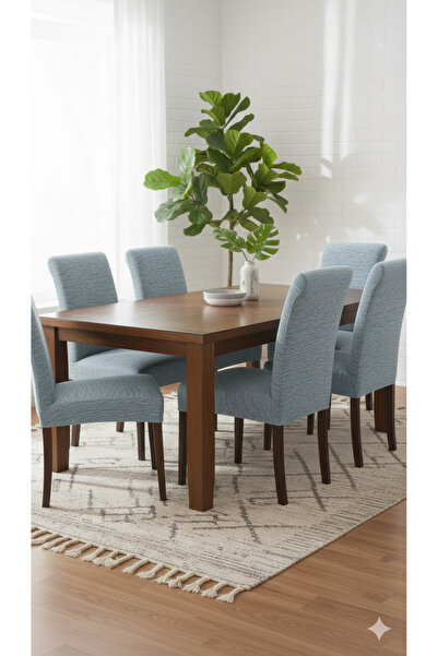 OSIO Jacquard 6-Piece Chair Cover Cotton Pitikare Washable