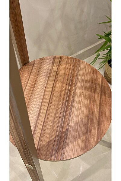 Turkish Home Wooden floor lamp with shelf, modern design - 150 cm