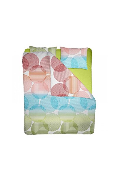 Dormisete DHome Crepe Bedding Set — Sheet 240×250, Duvet Cover 200×220, 2 Pillowcases 50×70 (Green Nirvan