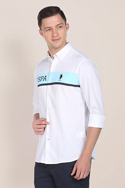 U.S. Polo Assn. Mens Brand Printed Dobby Shirt