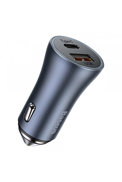 Baseus Golden Contactor Pro Car Charger, 40W, 3A, 1 x USB-A - 1 x USB-C, Gray CCJD-0G