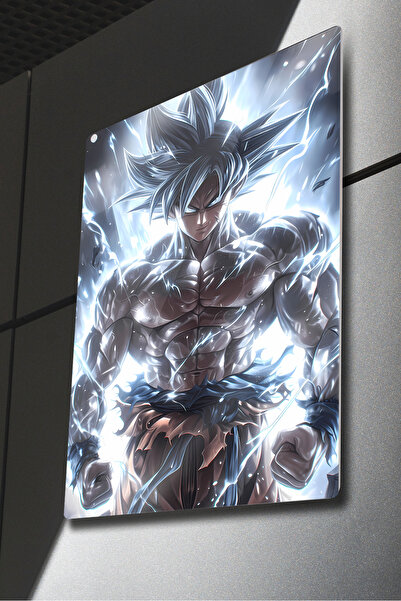DekorHane Son Goku Metal Painting, Dragon Ball Z Wall Decor, Anime Art, Modern Home Office Gift