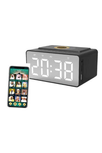 genernic Digital Quran Speaker with Azan Alarm Clock, 8GB, LED Display, Bluetooth