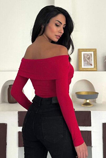 ZISHAN Women's Madonna Collar Knot Detail Long Sleeve Draped Blouse 10125