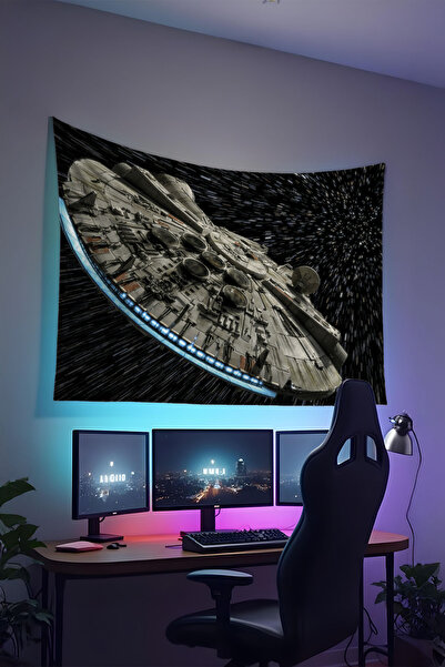 RUGRUMBA Star Wars Duvar Örtüsü – Film Temalı, Kaliteli Kumaş, Tapestry Duvar...