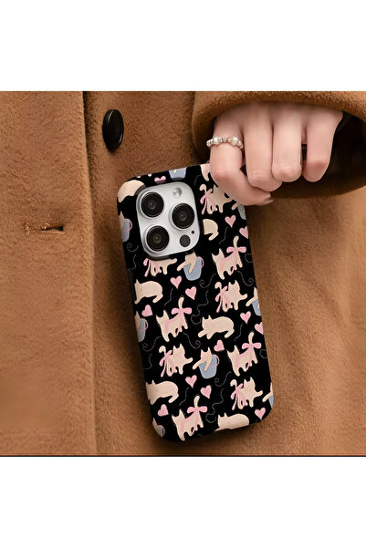 HYPERSOFT حافظة فاخرة مزدوجة الطبقات من سلسلة بورجا منقوشة متوافقة مع آيفون 1...